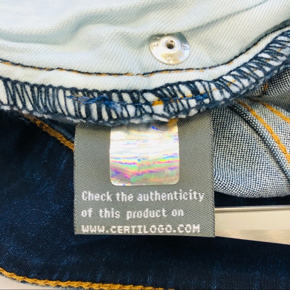 BLUGIRL FOLIES, Denim Mini Pencil Skirt, Size W28 - Picture 6 of 16